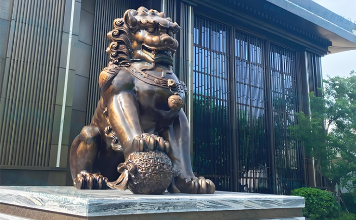 定制銅天安門獅子雕塑，致敬中華文化