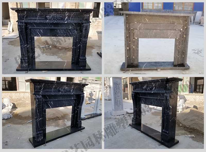 石雕壁爐架廠家，石雕壁爐架工廠，定制石雕壁爐架