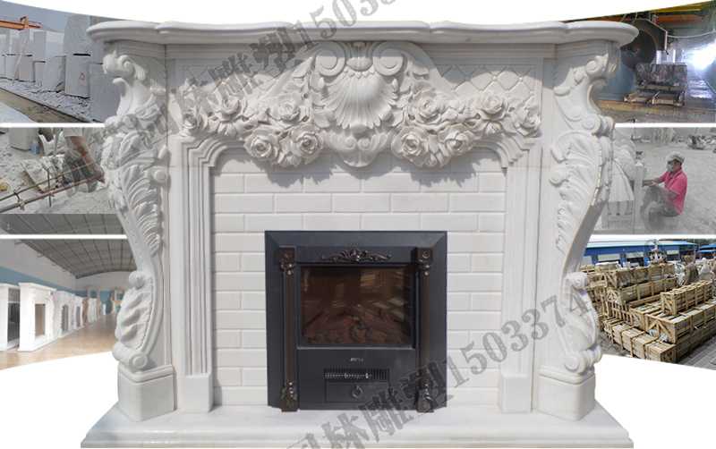 石雕壁爐架制作，石雕壁爐架制作流程，石雕壁爐架工廠