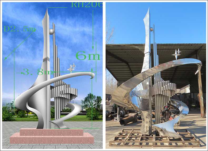 大型不銹鋼雕塑，不銹鋼雕塑廠家，室外大型景觀雕塑