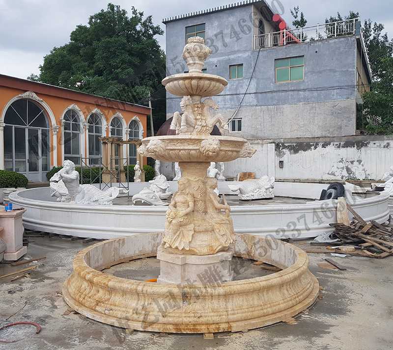 石雕噴泉，景觀人物噴泉，歐式噴泉