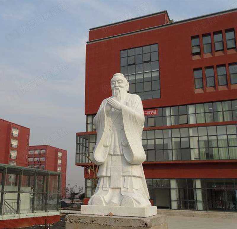 校園石雕孔子像，大理石孔子像