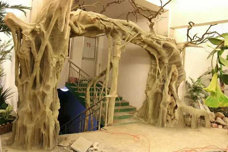 水泥仿真樹木雕塑，仿真水泥雕塑