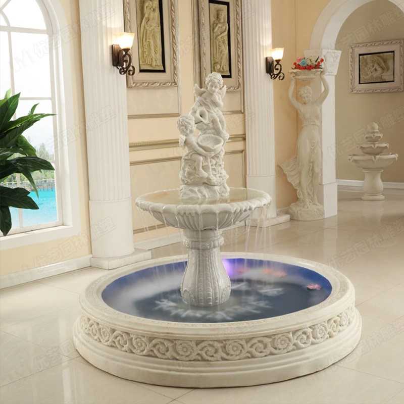 石雕噴泉，歐式人物噴泉